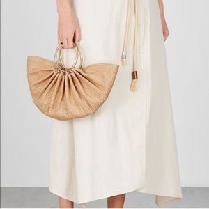 Cult Gaia Banu Sand Raffia Top Handle Bag